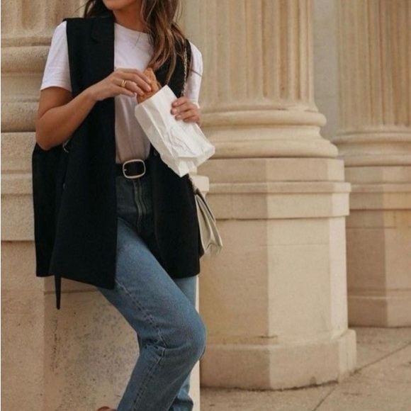 Vintage Gray Sleeveless Fitted Waistcoat Vest - Picture 15 of 15